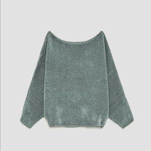 ZARA super soft chenille batwing sweater!